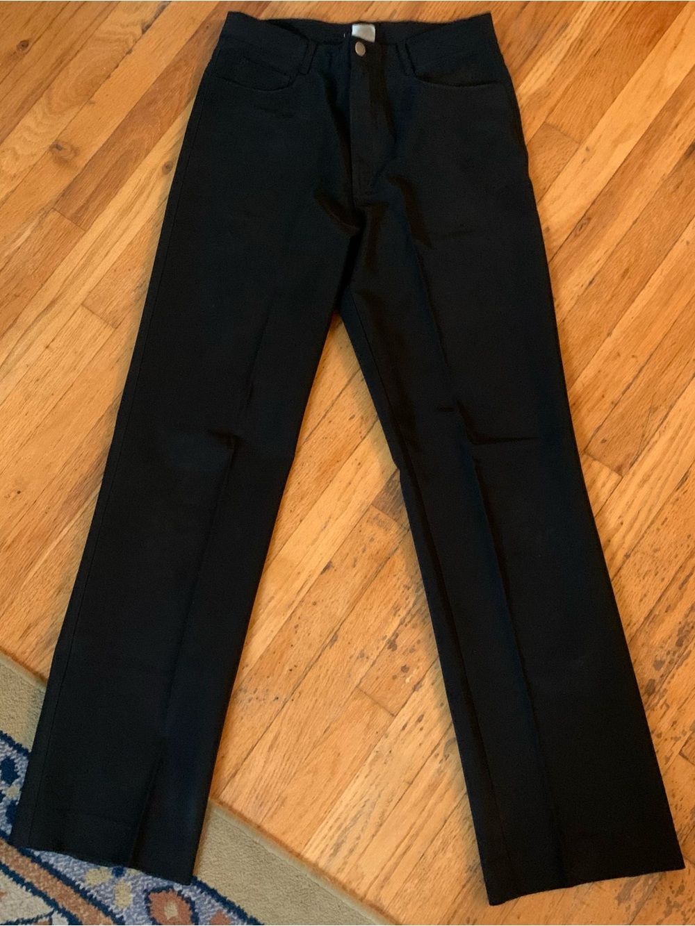 Vintage Theory Men's Black Tailored Straight Leg Trousers Size 30